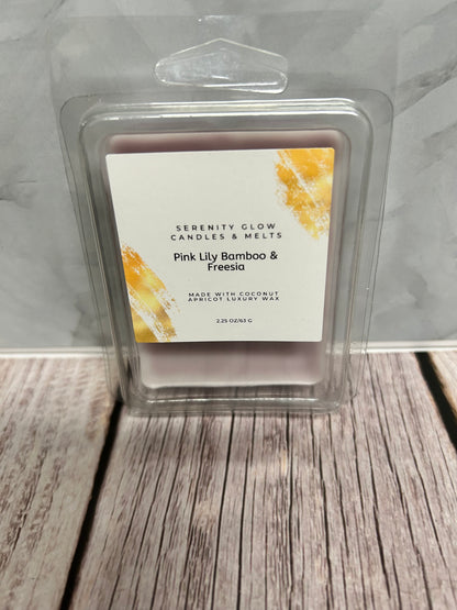 Pink Lily Bamboo & Freesia wax melt